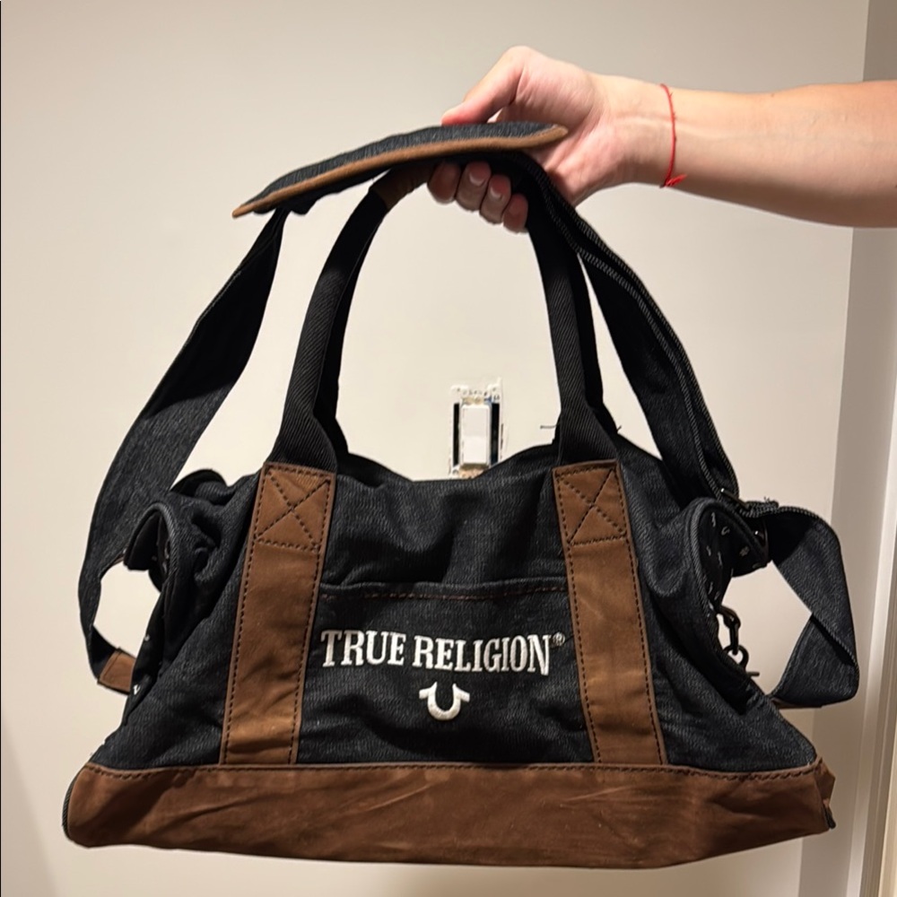 Brand New True Religion Black and Brown Duffel Bag